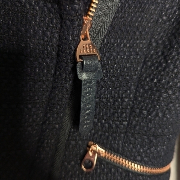 Ted Baker Ayeleen Textured Jacket Navy Tweed - Picture 7 of 12
